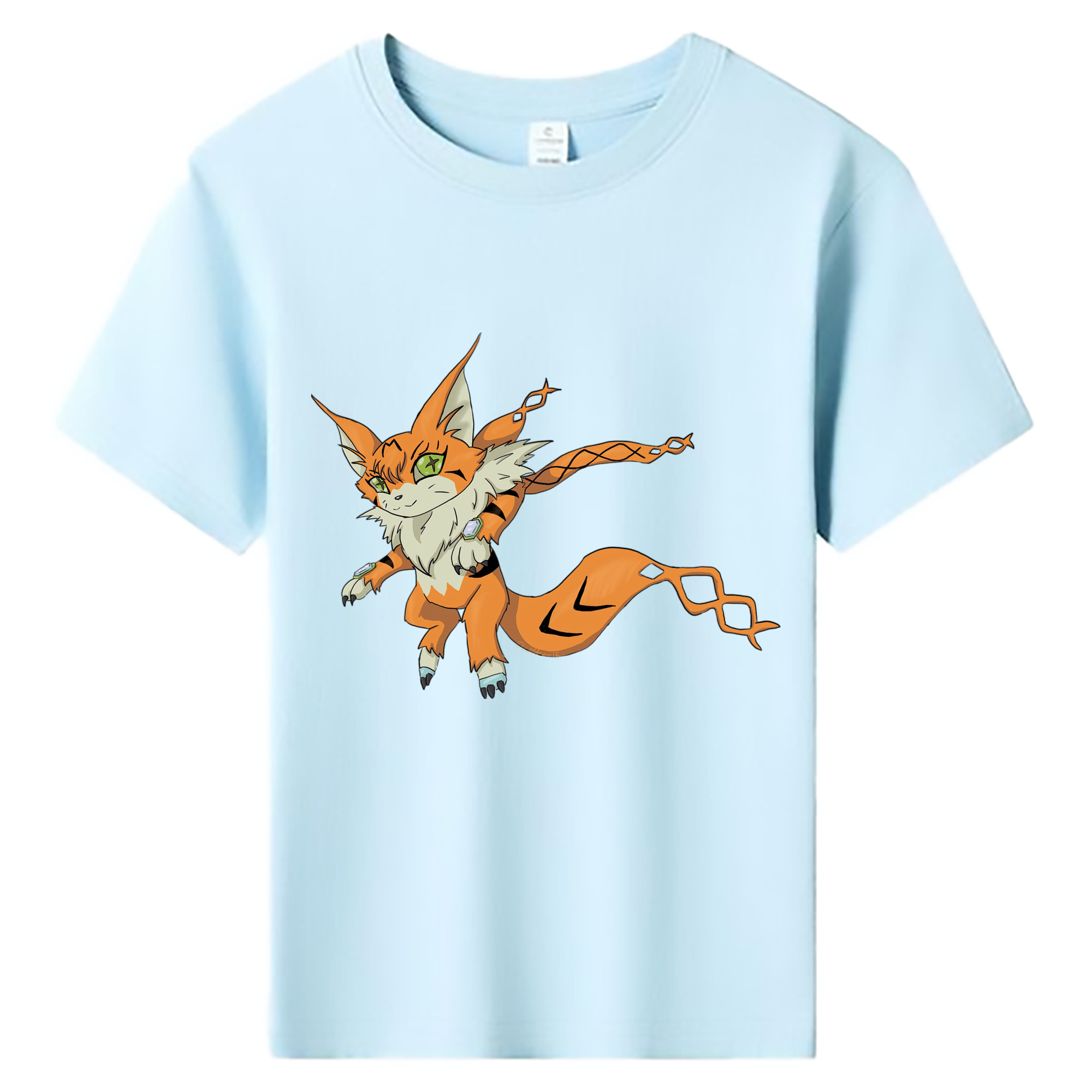 （画像用） Digimon デジタルモンスター/デジモン 綿100％キッズTシャツ（フロントプリント）